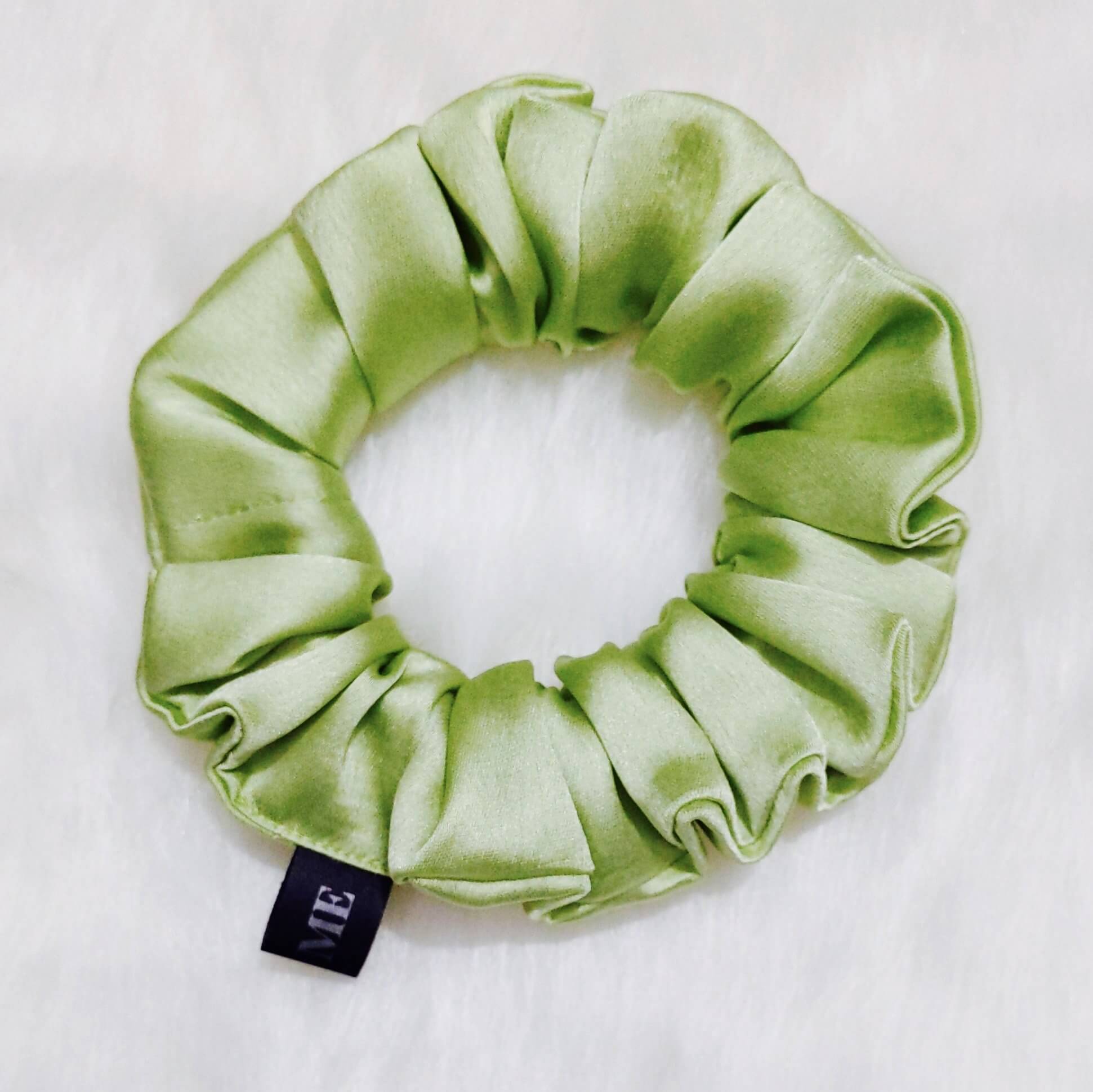 Satin Pastel Green Scrunchie | India | Online