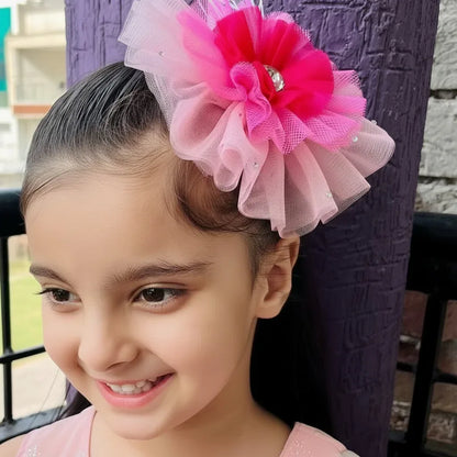 POMPONETTE Fascinator | Pink Flower Headpiece