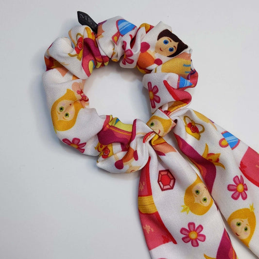 Princess Belle Hair Scrunchie with tail | Disney Inspired Hair Accessories for Women