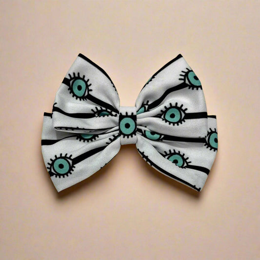 Evil Eyes Hair Bow Clip | Premium Alligator Hair Clip