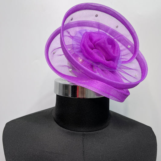 Purple Twisted Fascinator | First Birthday Hair Clip