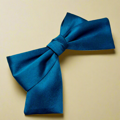 Teal Blue Pigtail Bow | Women Hair Accessories