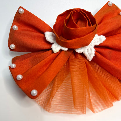 Princess Moana Rust Red Flower Fascinator | Theme Hair Accessories