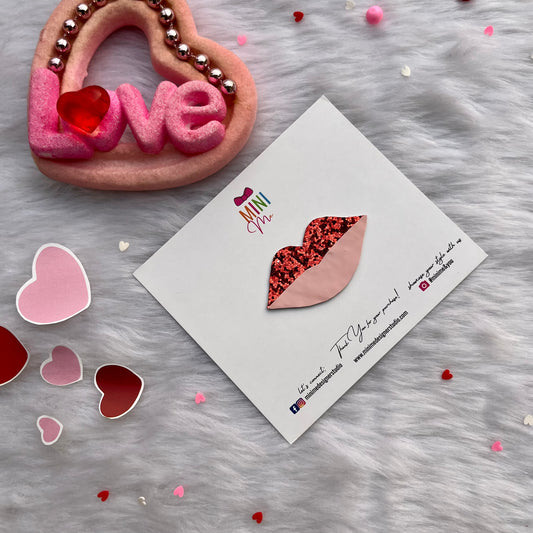 Red and Pink Bow Hair Clip | Kiss Day Valentine's Day Gift