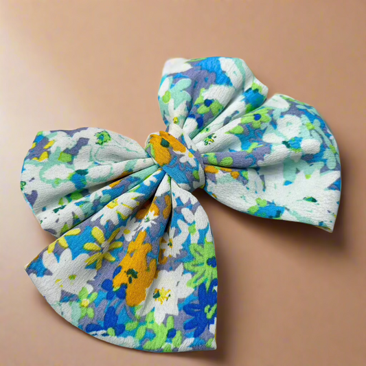 Floral Beauty Multi Layered Bow Hair Clip