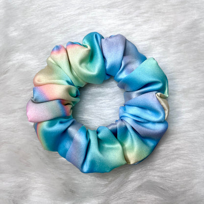 LOVELY RAINBOW Satin Scrunchie 
