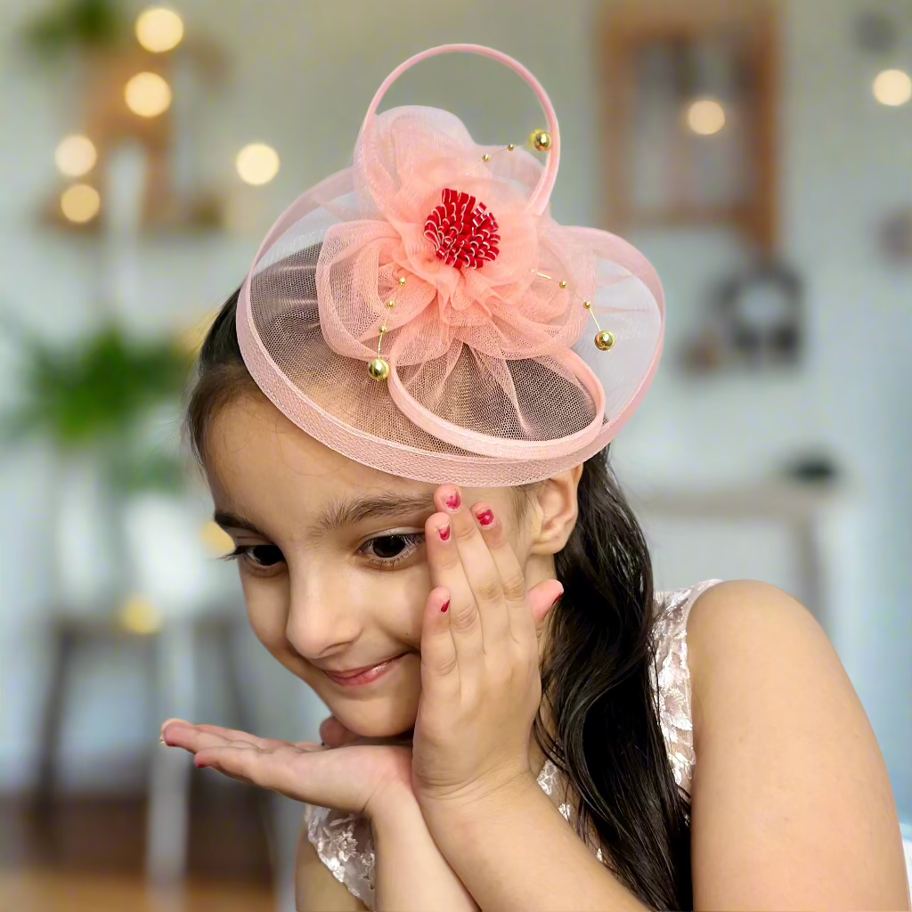 BEAUTY BUSH Fascinator Hat | Baby Girl Nylon Soft Headband