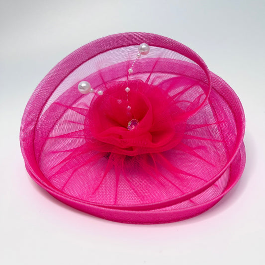 Pink Pearls Fascinator | Baby Girl Birthday Hair Clip