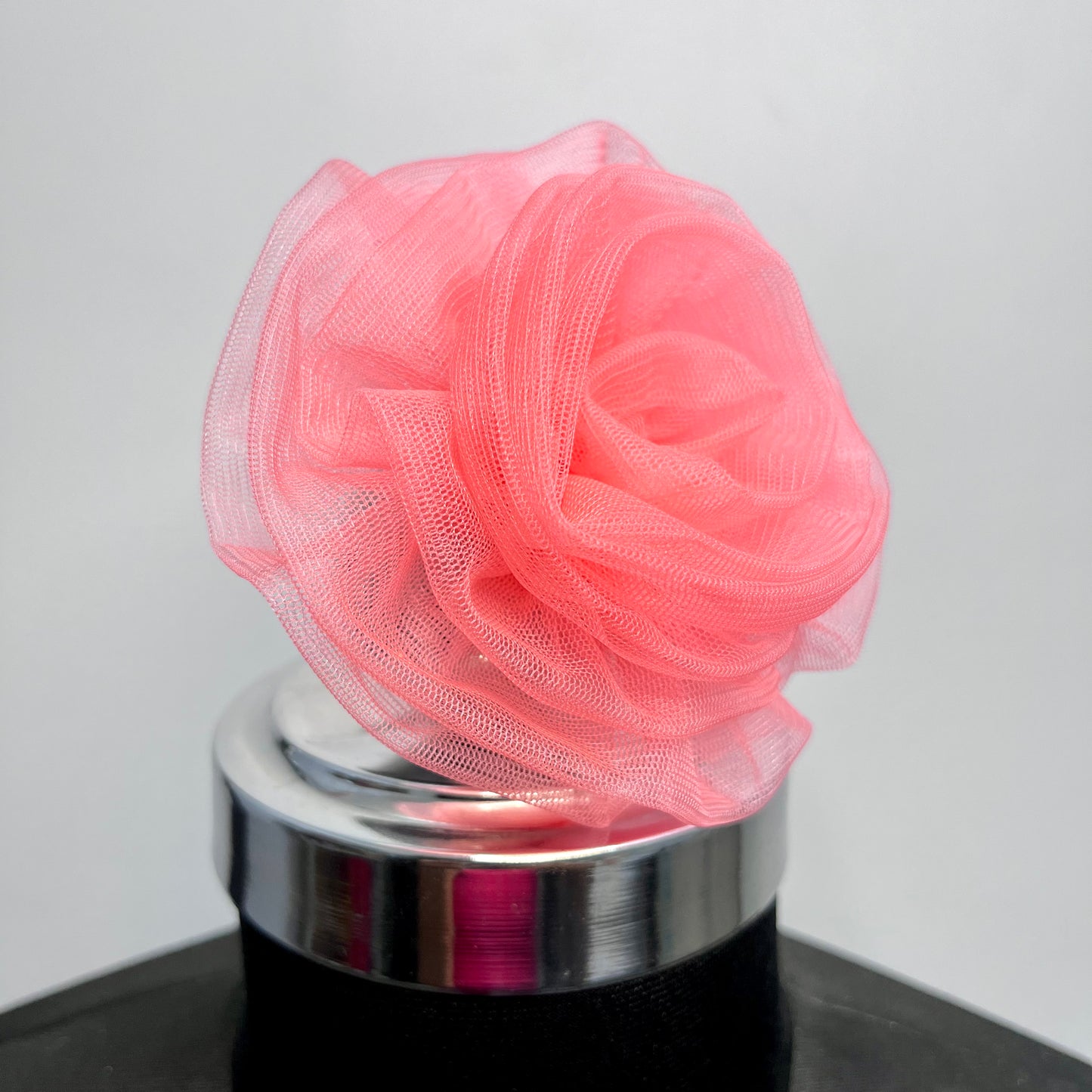 Coral Pink Flower Fascinator | Floral Hair Accessory