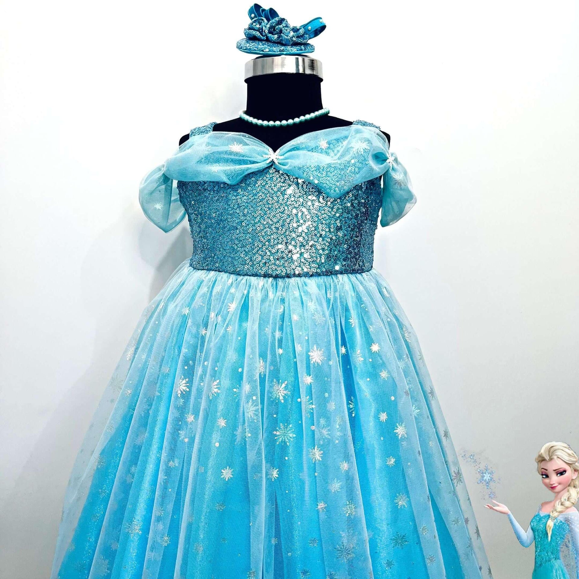 Disney Princess Frozen Elsa Party Dress with Cape Add-On 1 YEAR